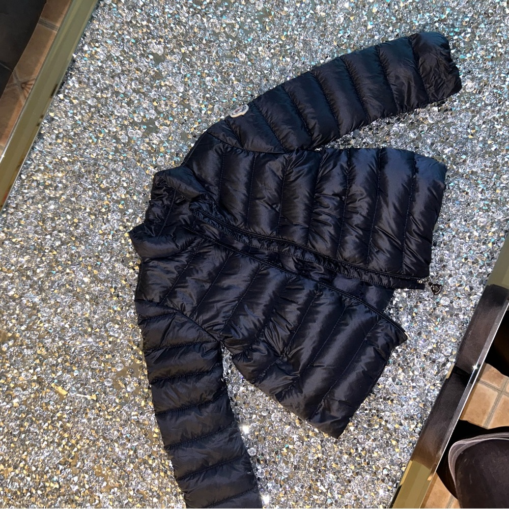 Moncler enfant logo patch padded jacket